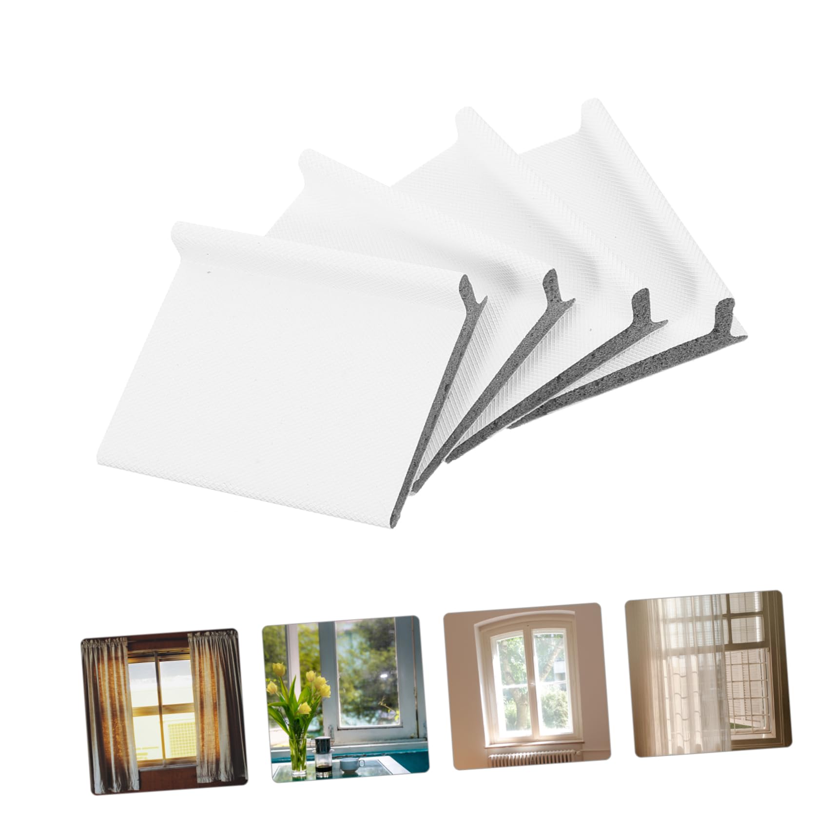Burlete para Esquinas de Puertas Autoadhesivo 50 Piezas Blanco