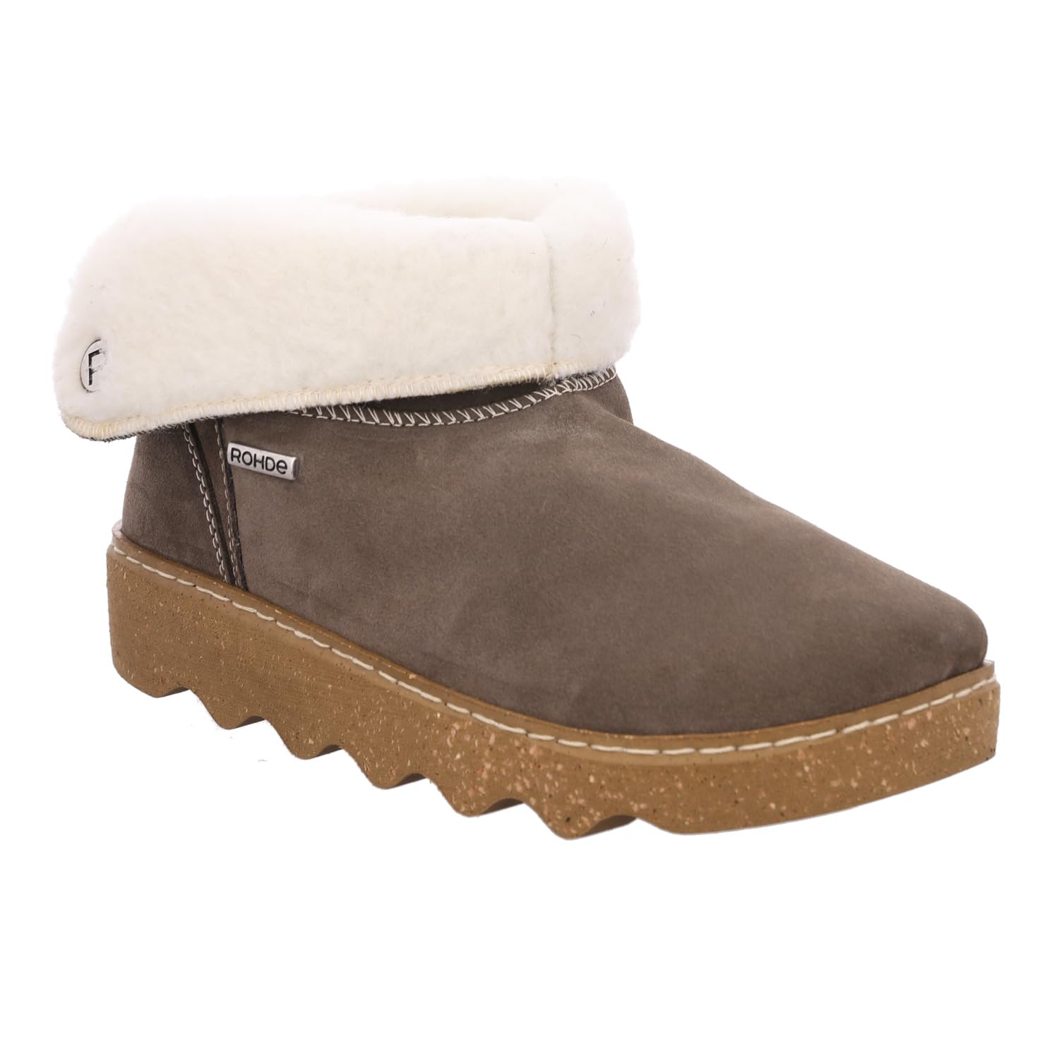 Rohde Zapatillas de casa de sintético Mujer Foggia 6128, Talla:41 EU, Color:Marrón