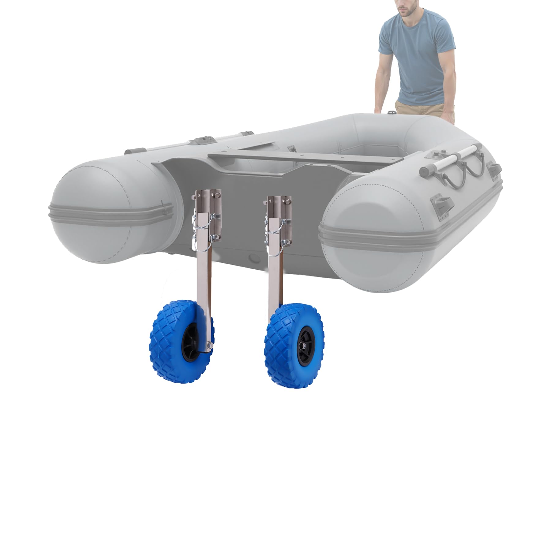 Slipräder Schlauchboot 25cm universell Schlauchbooträder BIS 150KG