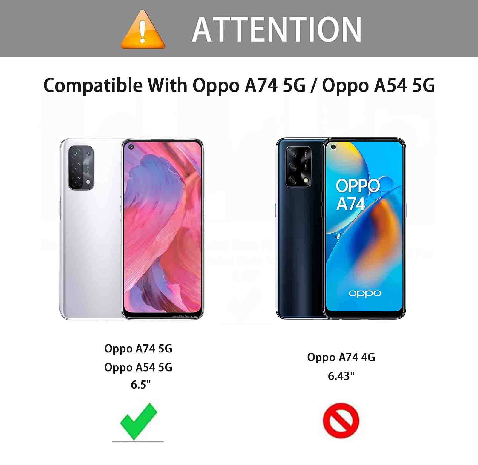 Custodia Portafoglio In Pelle PU Per OPPO A74 5G / A54 5G - Cover A Libro Magnetica Con Slot Per Carte E Funzione Stand, Blu