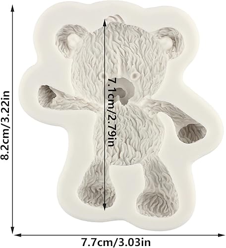 Miniatura 2 de Moldes de silicona para fondant de oso para baby shower, decoración de pasteles de azúcar, decoración de cupcakes, pasta de goma de chocolate,