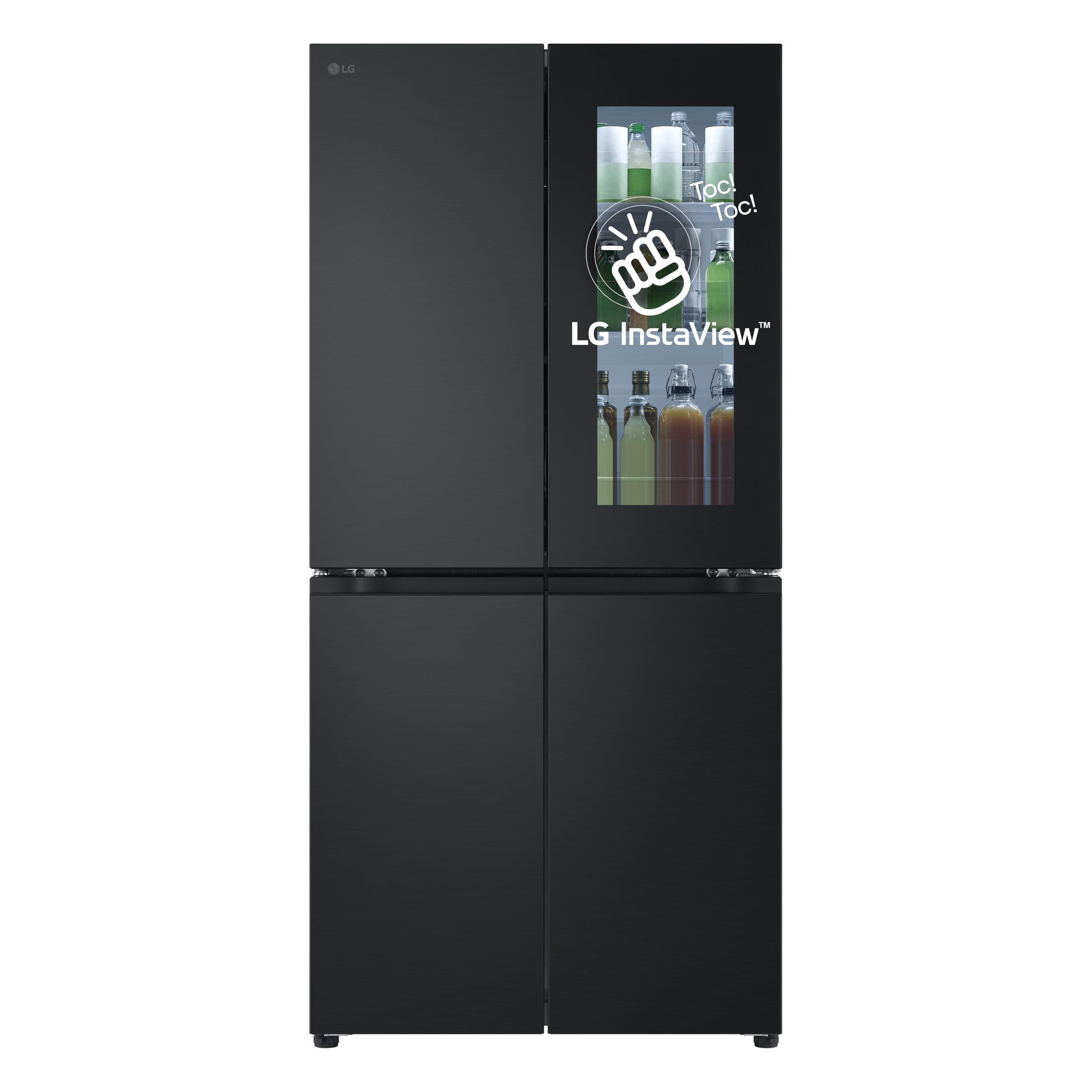 LG GMV860EPDE Frigorifero Slim Multidoor InstaView, Classe E, 530L, Wi-Fi, Linear Cooling, Total No Frost, Controllo da Remoto, Smart Diagnosis, Larghezza 835mm, Nero Opaco