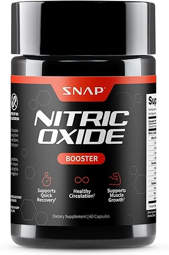 Miniatura 1 de Snap Supplements - Potenciador de óxido nítrico para ejercicios previos al entrenamiento construcción muscular - L arginina L citrulina 1500mg