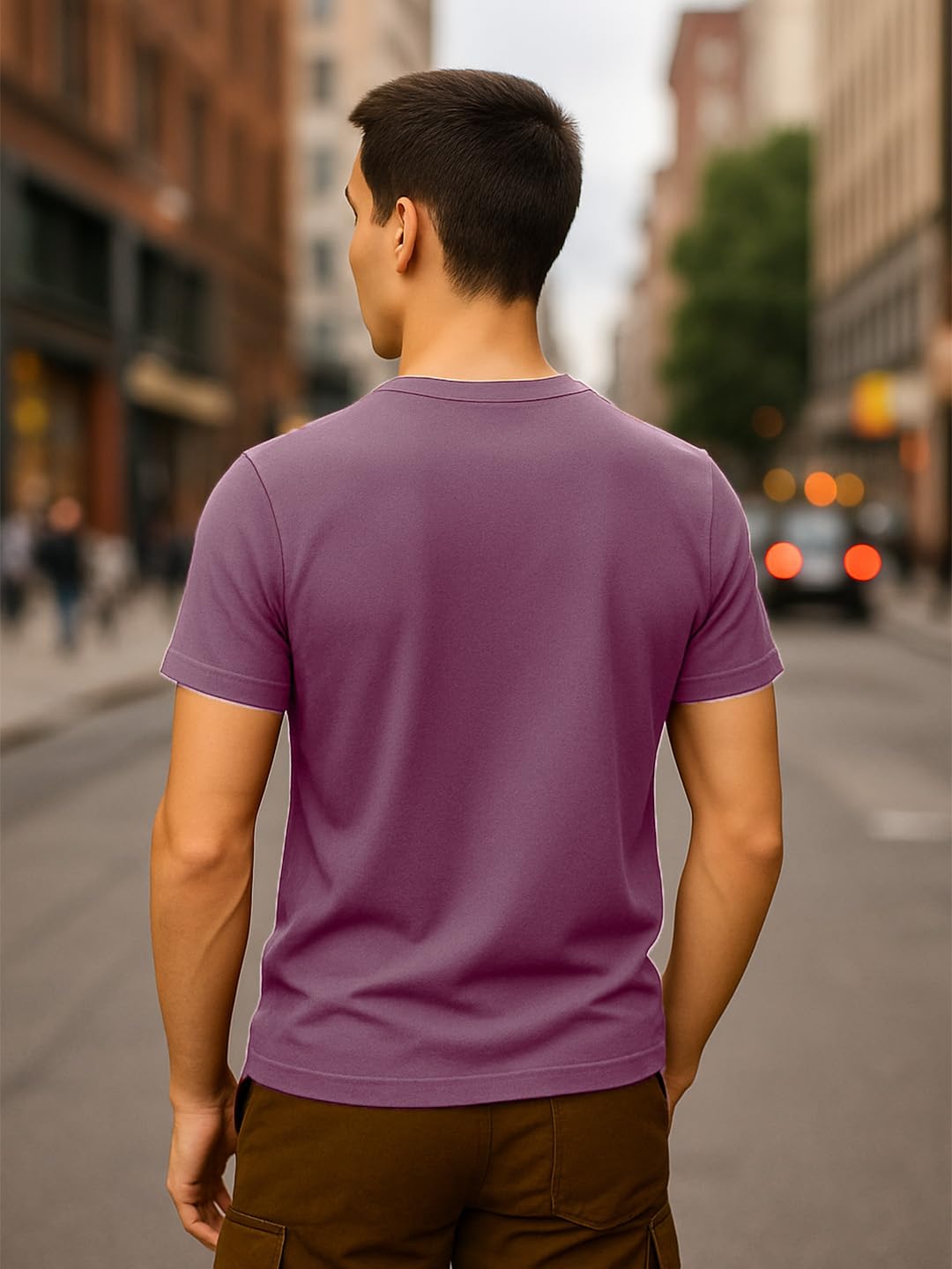 NOBERO Camiseta tipográfica de algodón de ajuste regular para hombre