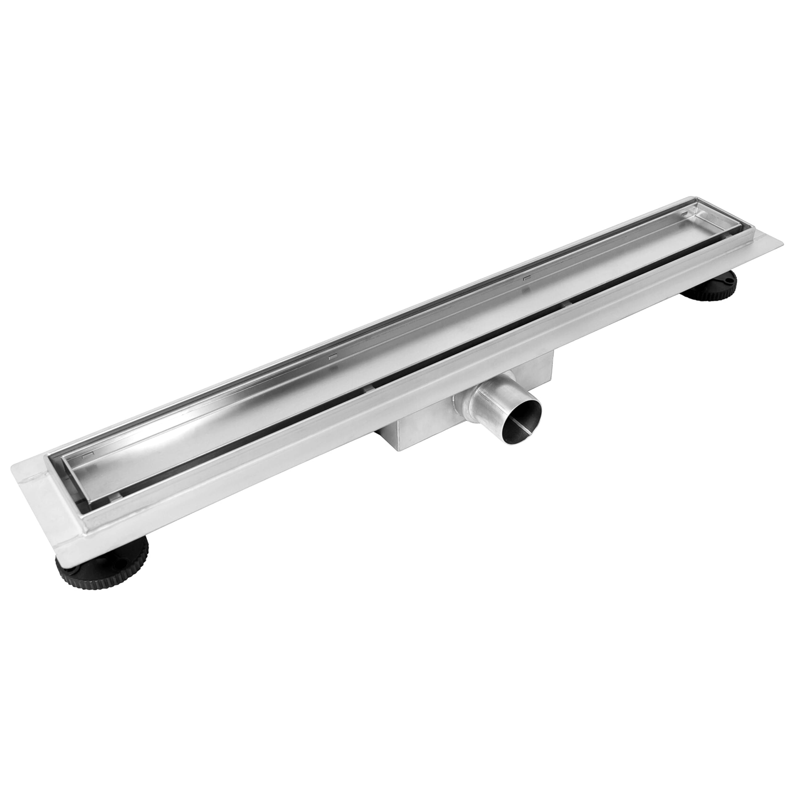Odpływ liniowy 50 ze stali nierdzewnej, niski 52mm, kompletny zestaw z dużym sitkiem, odpływ prysznicowy dwustronny z panelem lub pod płytkę, Duplex Next 2w1