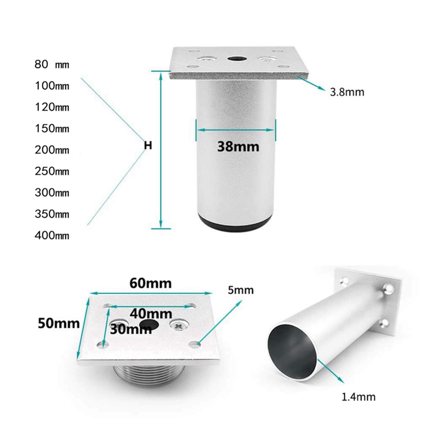Gamba Per Mobili Abs Cromo Cromato L 40 X P 300 Mm, H 30 Cm | Leroy Merlin - Foto 10