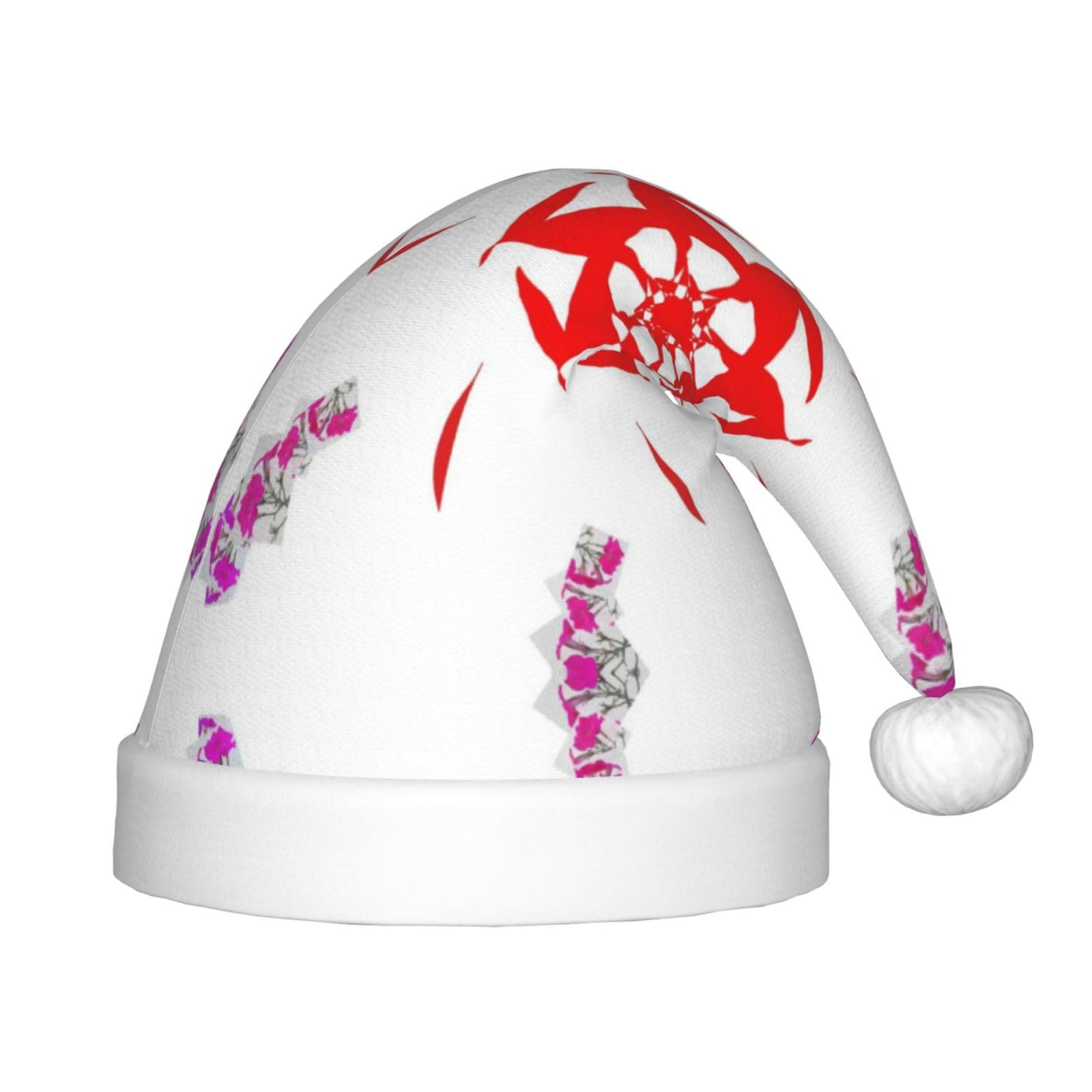 XZDCAL Spinning flowers Plush Festival Hat with Fluffy Brim and Pom-Pom for 4-12 Years Old