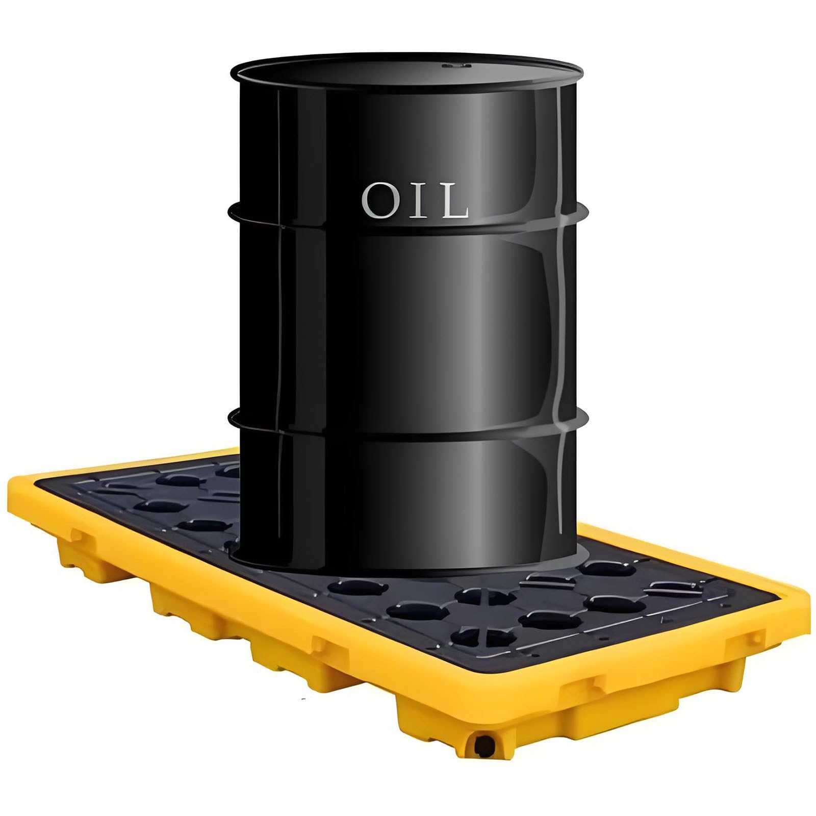 QUSYZD Spill Containment Pallet with Drain Tray, Polyethylene Spill Platform for Safe Liquid Storage, 130×68×30cm, Durable Spill Pallet for Industrial & Home Use,33.5×33.5×5.5cm