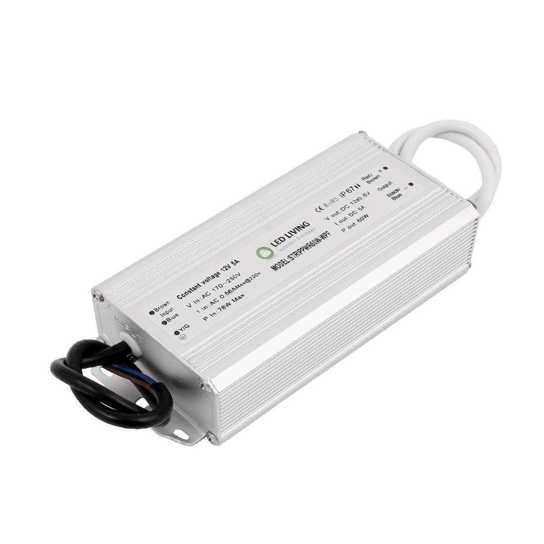 Pilote électronique LED étanche 60W avec tension DC12V régulée