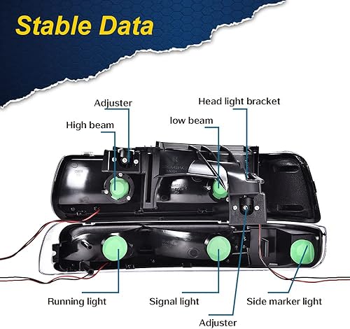 Miniatura 3 de G-PLUS Faros delanteros LED DRL compatibles con Chevy Silverado 1999-2002Silverado 1500HD 2500HD00-06 Tahoe Suburban 1500 2500, 2002, 2 unidades