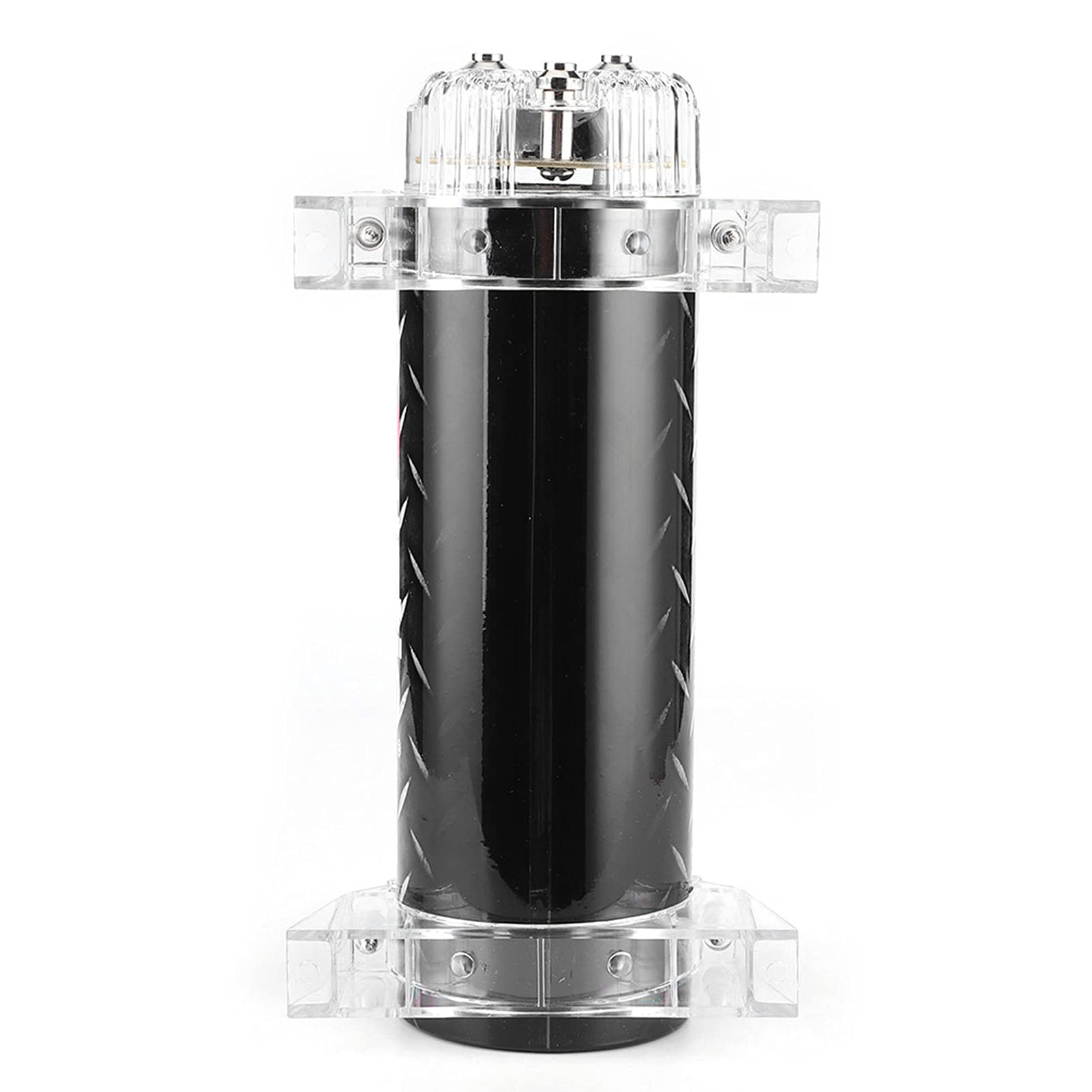 Generic Condensatore di da 4 Ad Alta Efficienza Energetica con Indicatore di Avviso per gli Appassionati di Audio per Auto, Installazione del Condensatore Sotto L'amplificatore del Subwoofer