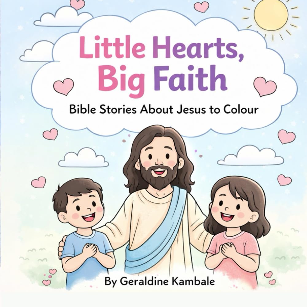 Little Hearts, Big Faith: Bible Stories About Jesus to Colour