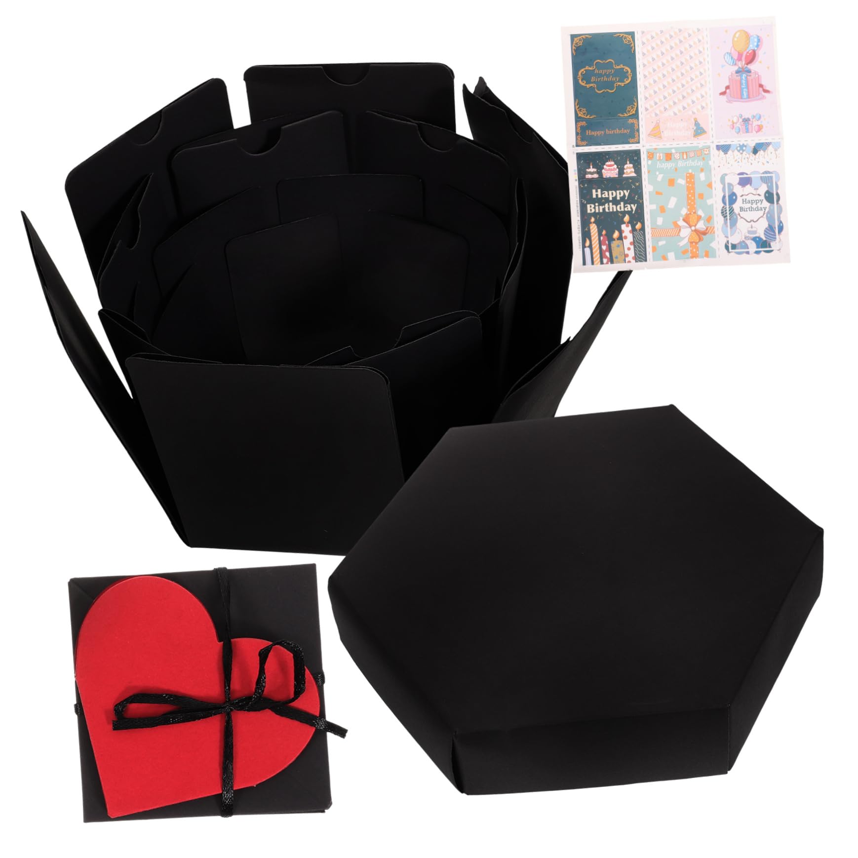 TOPBATHY 1pezzi Album Fotografico Artigianale Contenitore Fai da Te Scatola Regalo Album Ricordi Fatto Mano Decorativo Resistente Compleanno Natale San