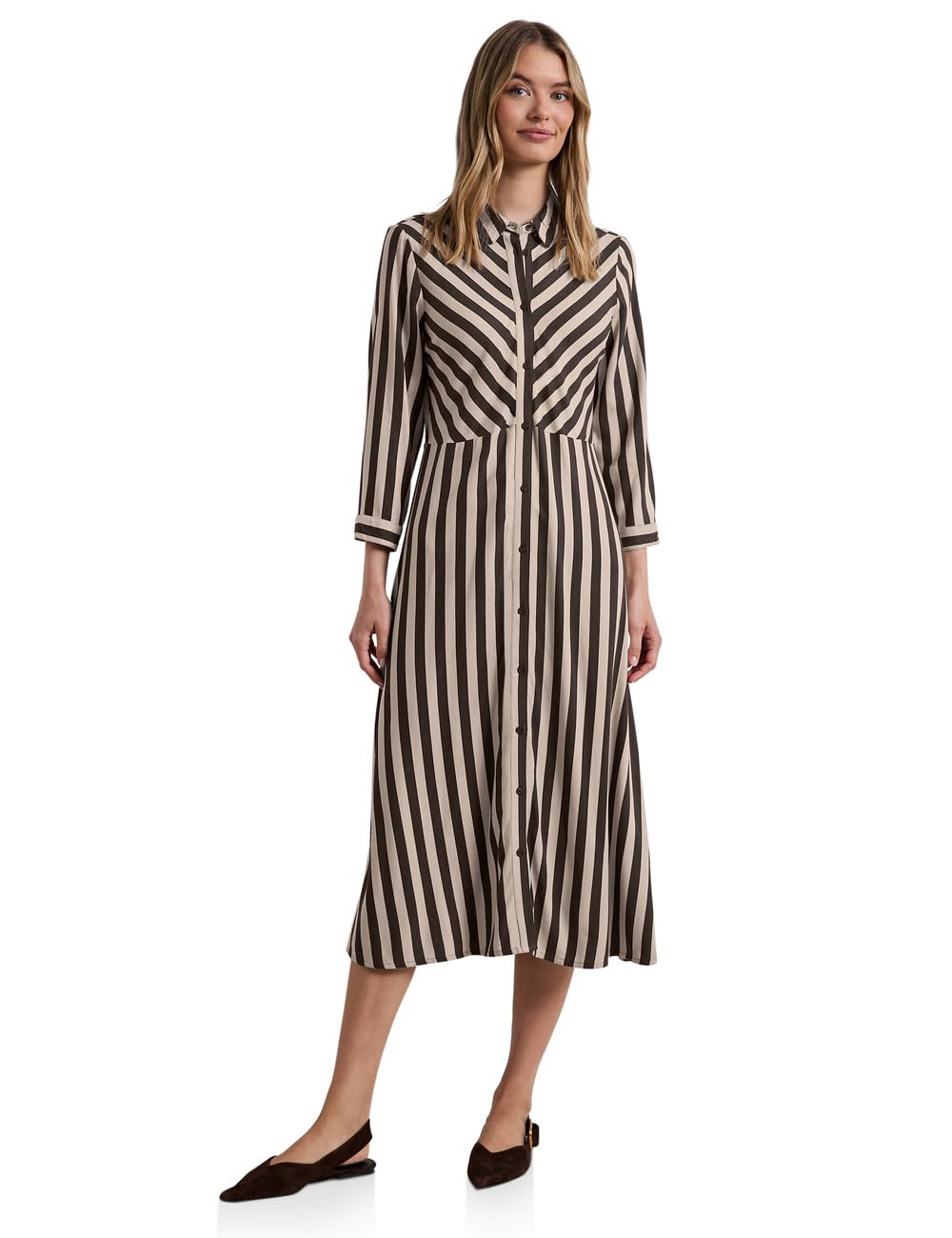 Street One Midi-Kleid mit Durchgehender Knopfleiste