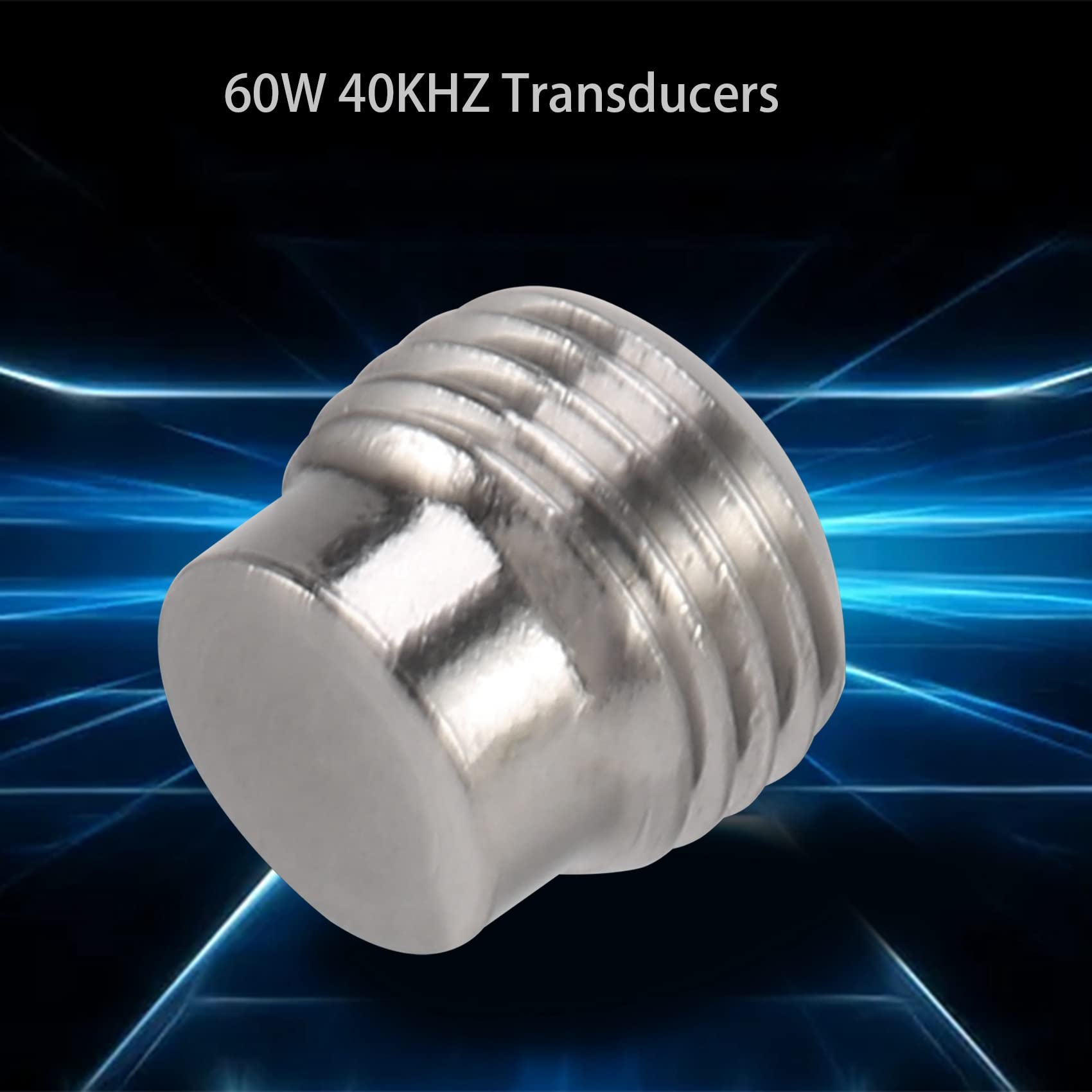 Kqcibz 60W 40KHz High Conversion Efficiency Ultrasonic Piezoelectric Transducer Cleaner High Performance Acoustic Components, Gray &Silver