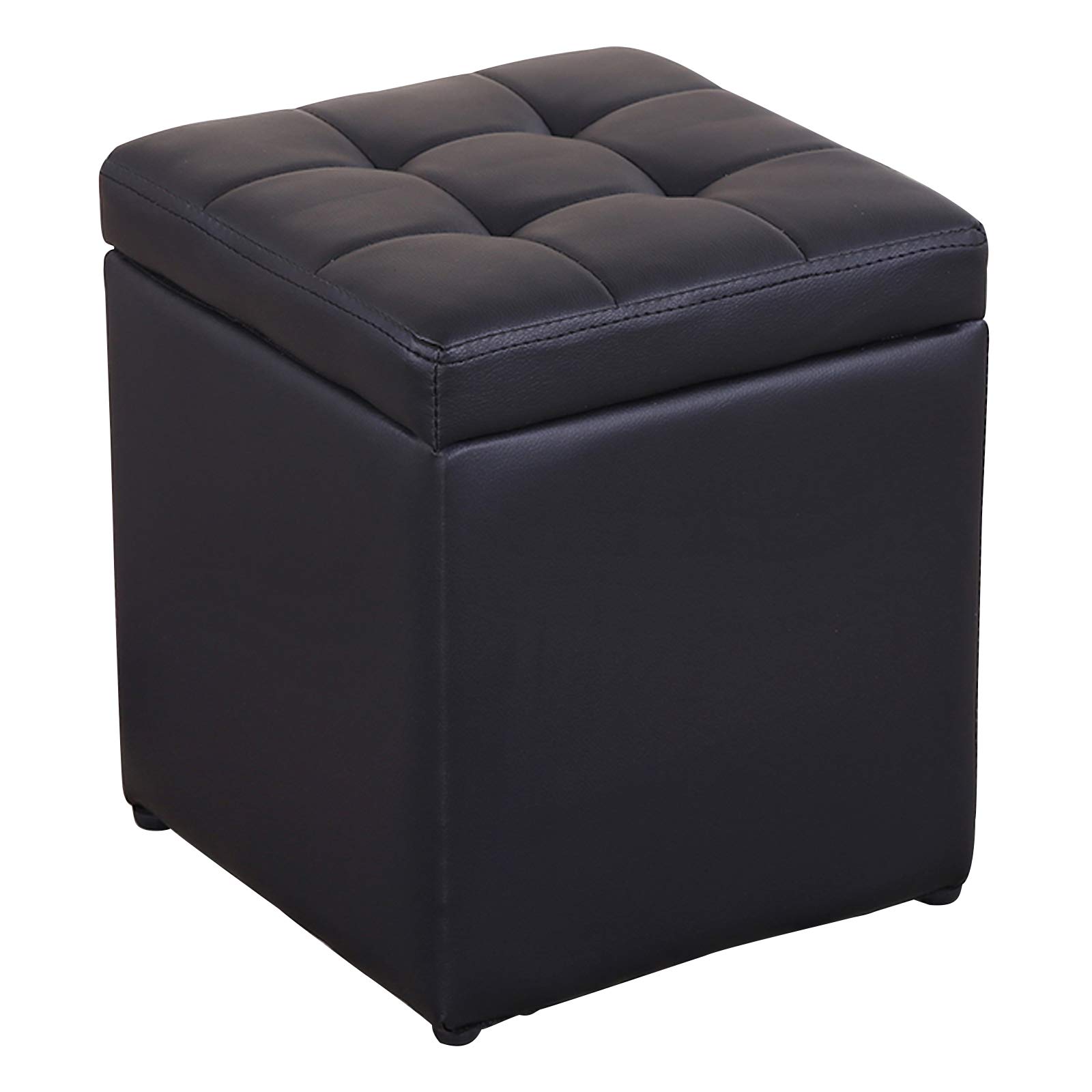 Repose-Pieds de Coffre de Rangement rembourré en cuir PU pour salon