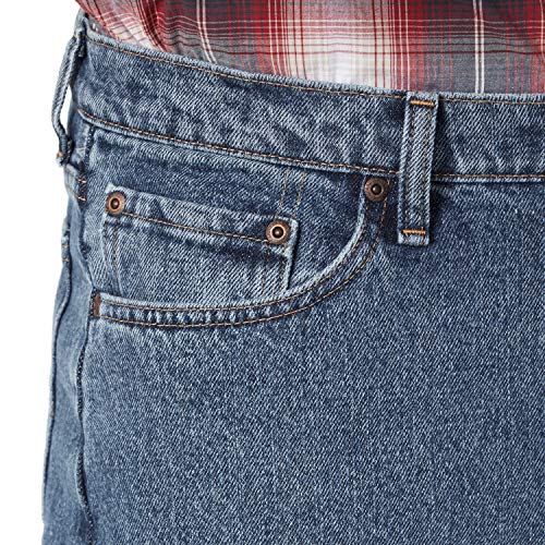 Image of Wrangler Men's Loose Fit Cotton Jeans (Grey, Vintage Stonewash)