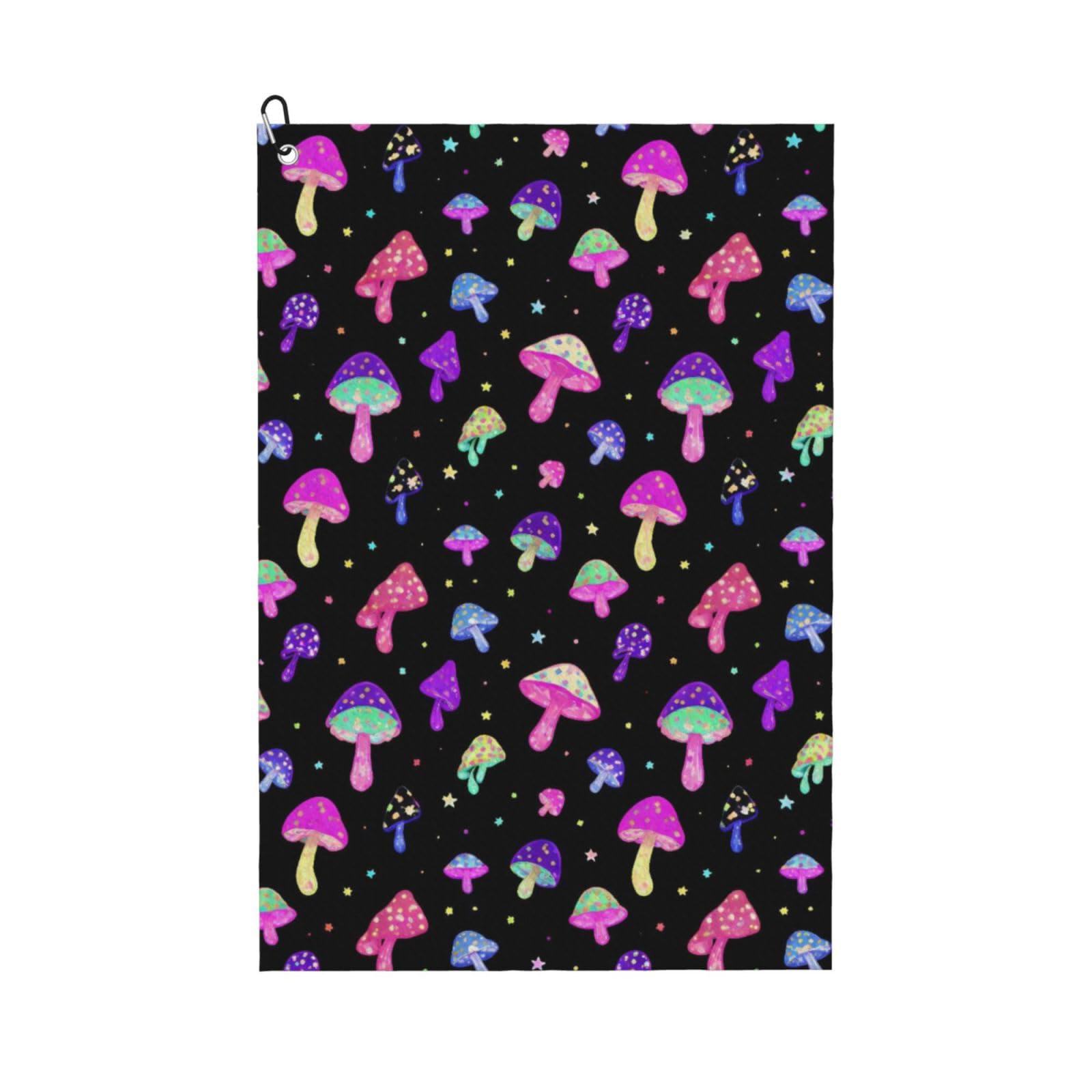 BSDFGSDD Rainbow Colorful Neon Mushrooms Golf Towel 24 x 16 inches