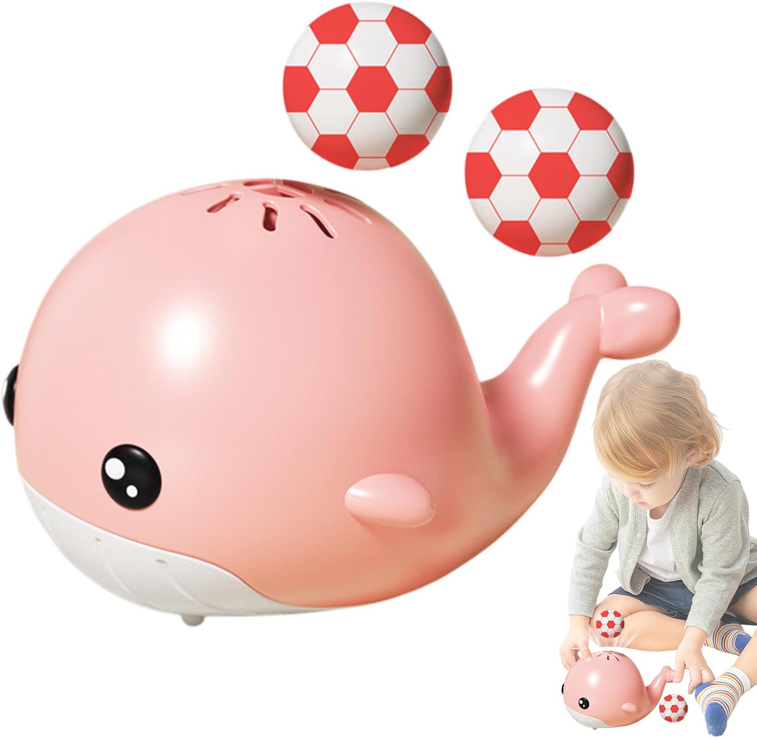 Childrens Electric Floating Ball Toy - Whale Shaped Levitating Fan Playset | USB Rechargeable Interactive Early Education Toy | Sensory Play For Kids Boys Girls