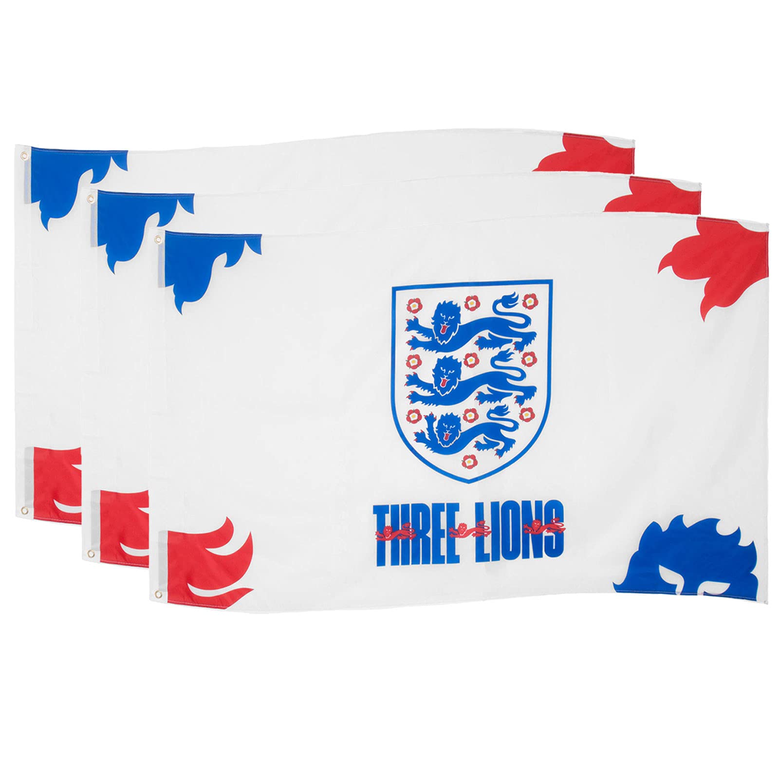 Official Football Gift 3 Lions 5x3ft 1 Pack Crest Body Flag