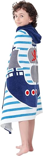 Miniatura 7 de Toallas de baño para niños, toalla para niños con capucha para playa, baño, piscina, toallas de natación de 30 x 50 pulgadas, tamaño grande, ultra