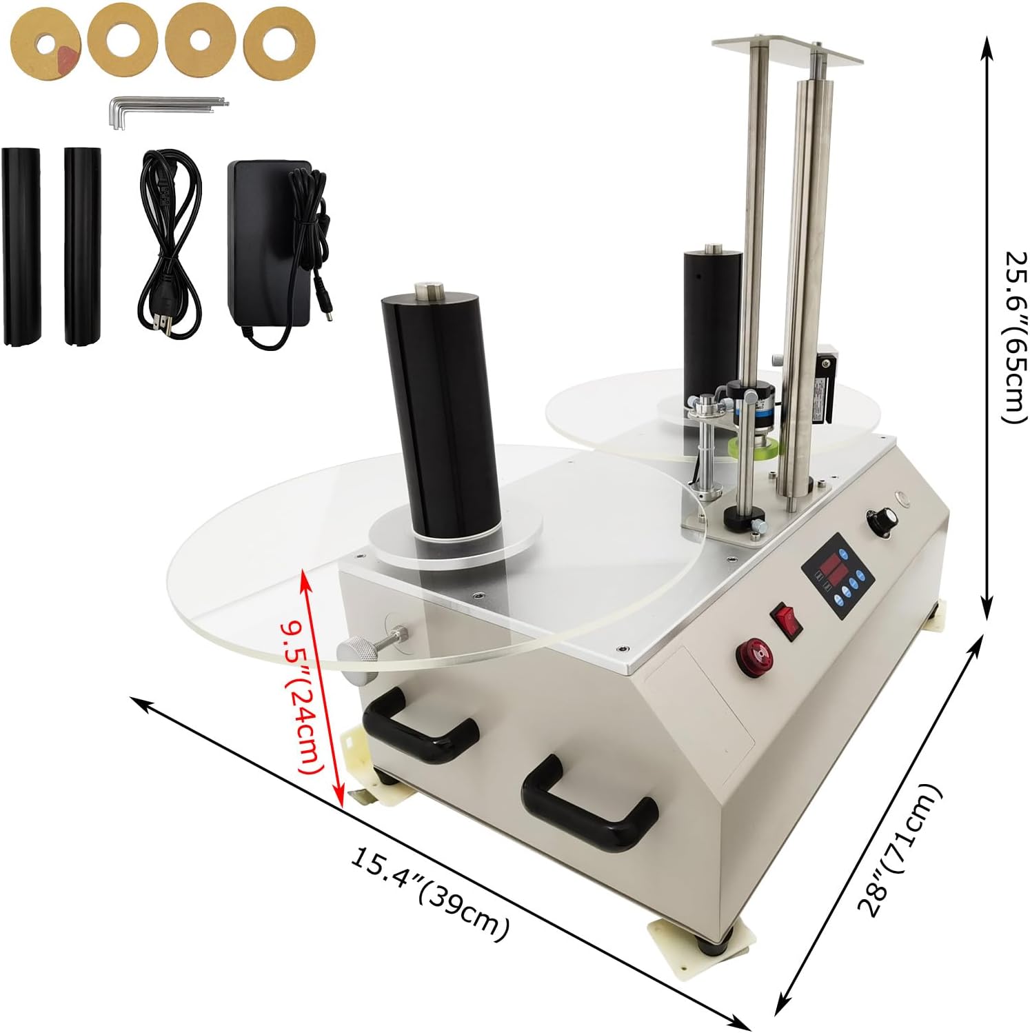 Automatic Counting Label Rewinding Machine Counter Reel-to-Reel Label Rewinder Winder Slitter Rewinder 13.8" Width Barcode Rewinder Re-Reeling Machine Count/Length/Speed 110V