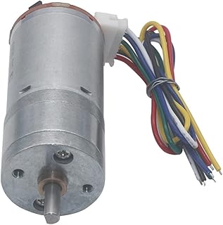 ELLANA Turbine Speed Geared Dc Motor JGA25-370 6v Electric 6 Volt Micromotor Motors Small Dc Motor with Encoder Worm controllable (Size : 280rpm, Color : 6V)