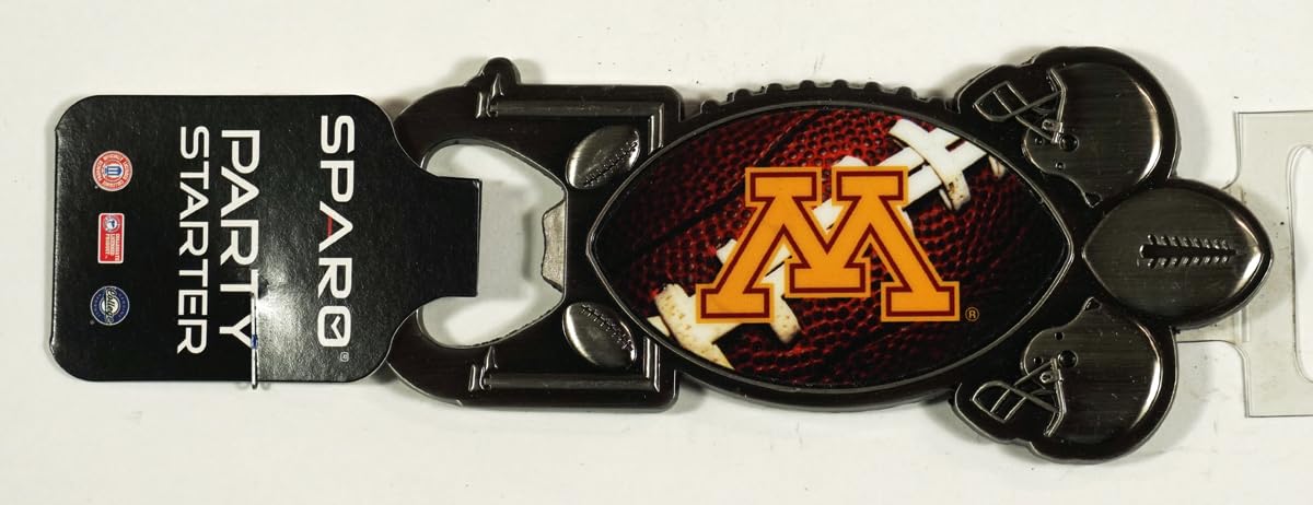 Rico Industries NCAA Minnesota Golden Gophers Unisex Magnetic Metal Bottle Opener Party Starter, Silver, 5.5-inches