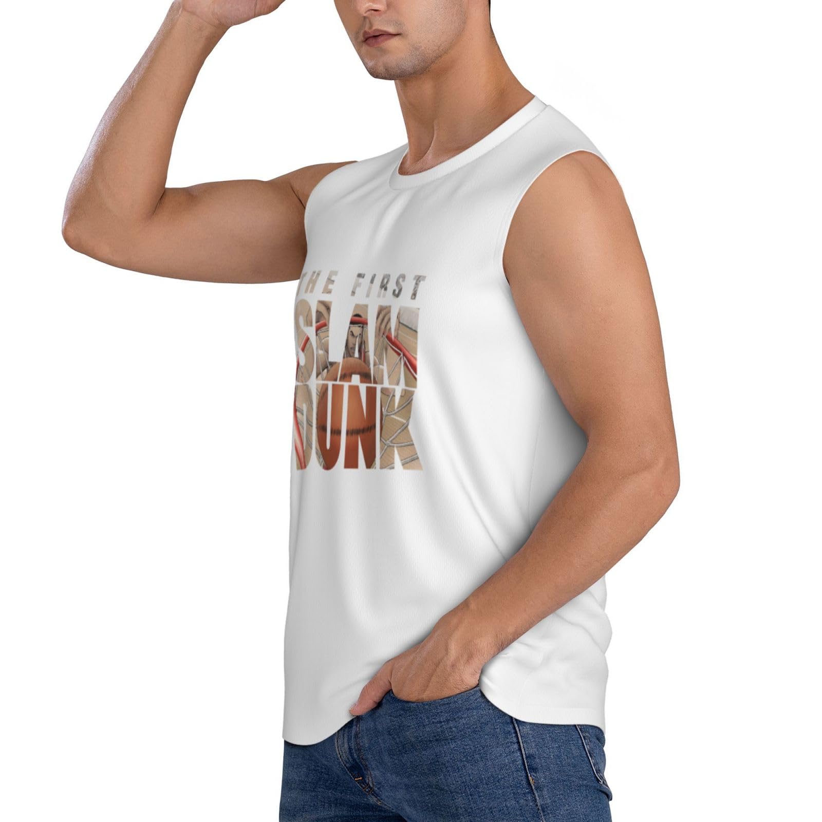 Amazon.co.jp: タンクトップ メンズ スラムダンク Tシャツ 肩だし 無袖 