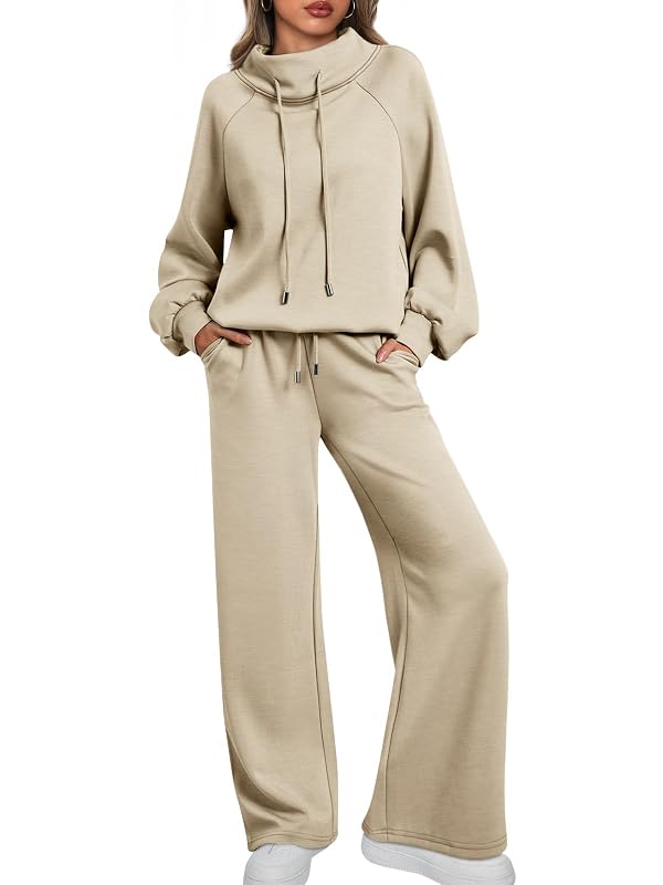 AUTOMET Womens 2 Piece Lounge Sets Matching Sweatsuits Apricot L by AUTOMET - Used condition - US$23.87