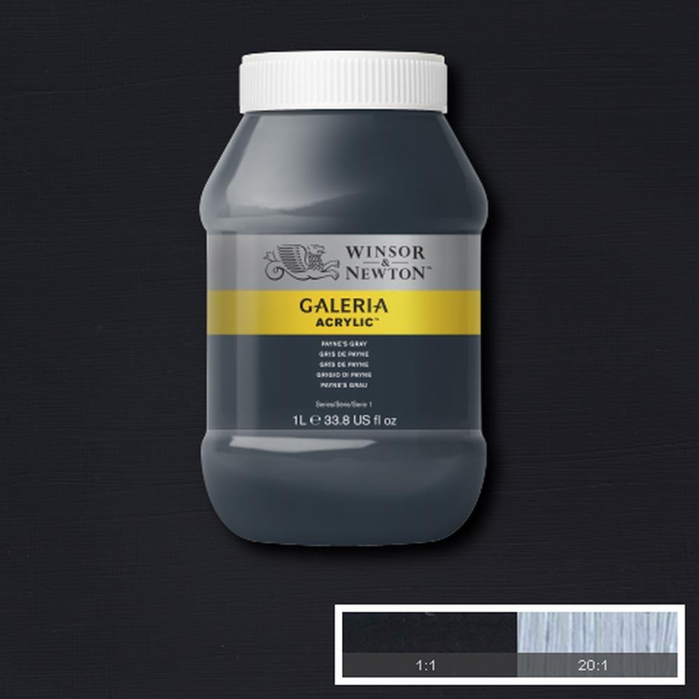 Winsor & Newton acrílico Galeria bote de 1L - gris de payne