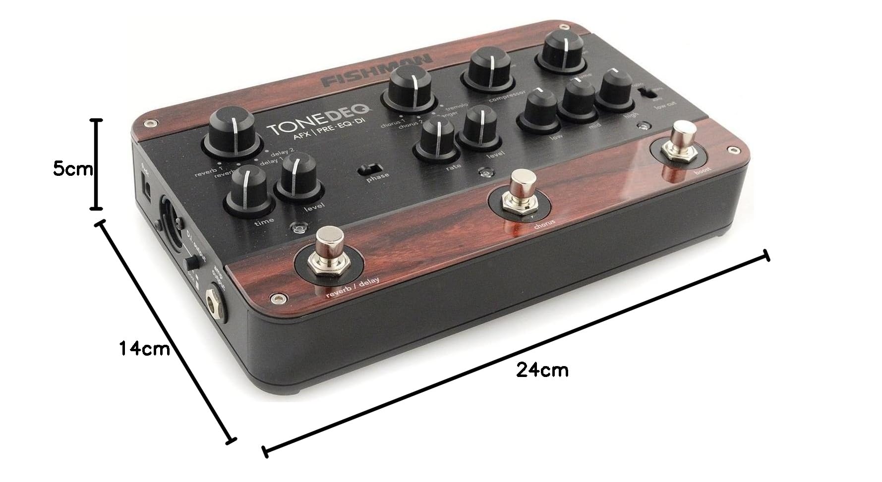 Amazon | FISHMAN FX ToneDEQ AFX Preamp, EQ and DI with Dual