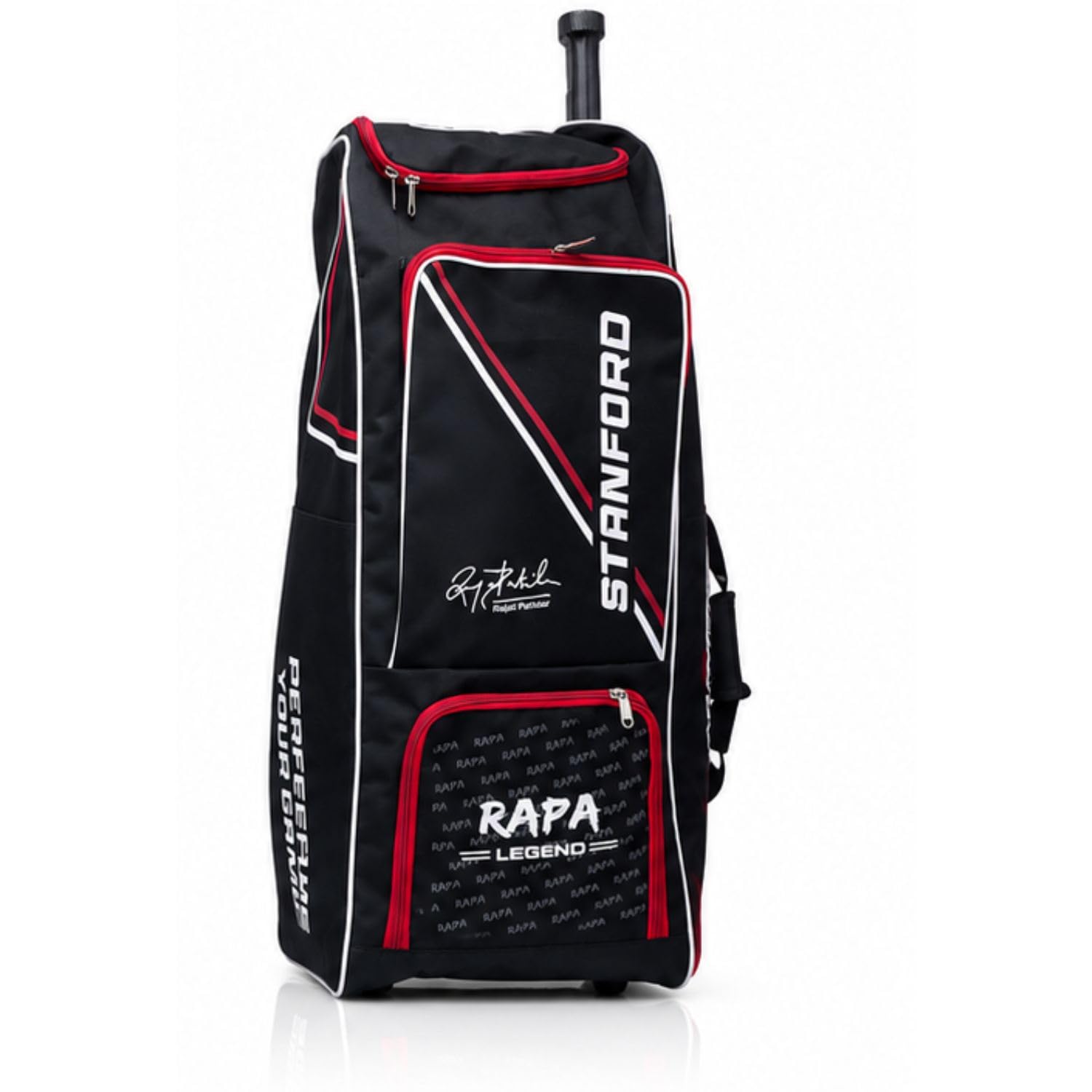 SF Rapa Legend Cricket Kit with Kashmir Willow Bat, Batting Gloves, Pads, Helmet, Kit Bag (Size 5)-image-28
