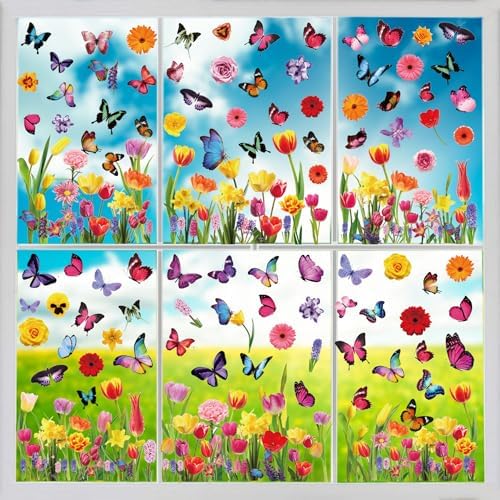 Amazon.com: QNTCCX Spring Window Clings Stickers - Enchant Your Glass ...
