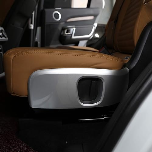 Miniatura 3 de YIWANG - Embellecedor cromado ABS para asiento de coche, 2 piezas para Land Rover Discovery 5 LR5 2017 2018 2019 accesorios de coche