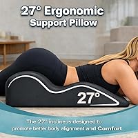 Vista 1 de TAOMYTA- Almohada ergonómica de espuma viscoelástica, cojín de apoyo para espalda y cuello, almohada de lectura para sentarse, ver la televisión