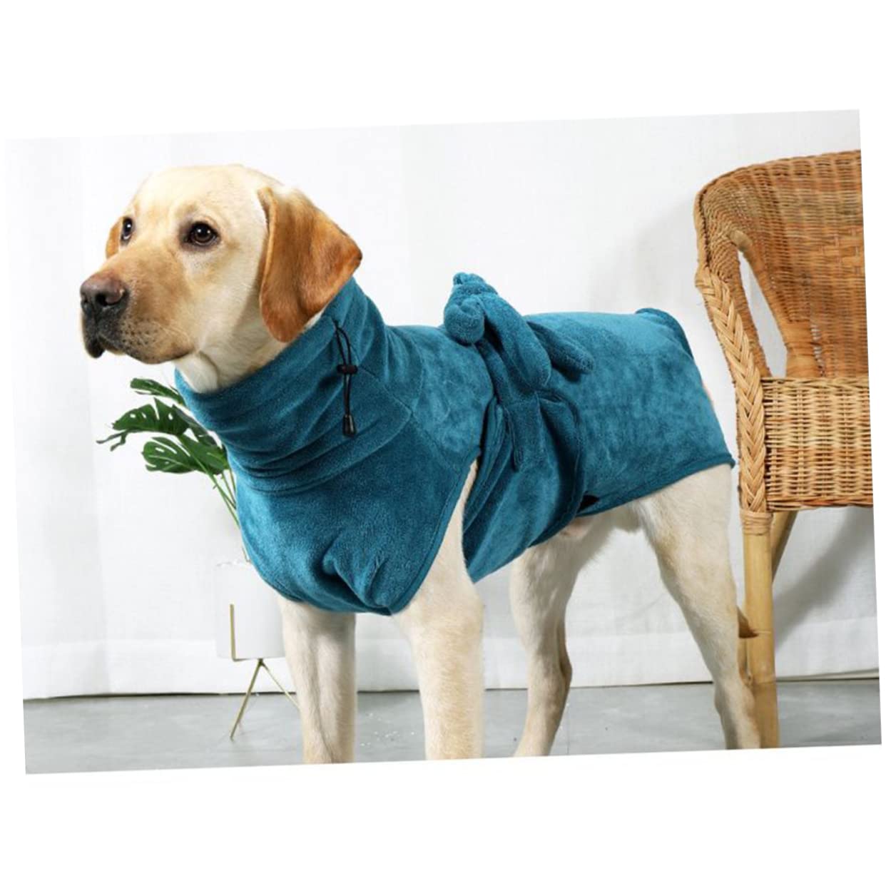 INOOMP Robe De Bain Absorbante pour Chien XL Peignoir Ajustable Et Confortable pour Animaux De Compagnie Après Toilettage