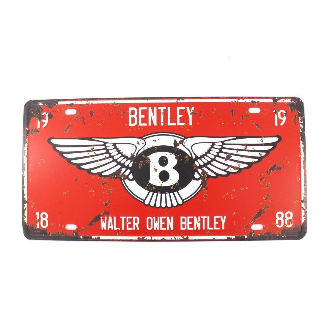 Ingzzaac Metalpostera100583 Vintage Feel Rustic Home,Bathroom And Bar Wall Decor Car Vehicle License Plateouvenir Metal Plaque (Walter Owen Bentley) Vintage Tin Sign Size: Approx. 20 * 30Cm/ 7.8 * 11.8 Inch(L * W)