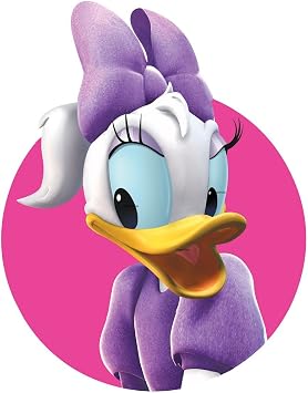 6 Inch Daisy Duck Mickey and Minnie Mouse Removable Wall Decal Sticker Art Home Decor 6 inches Wide by 5 inches Tall