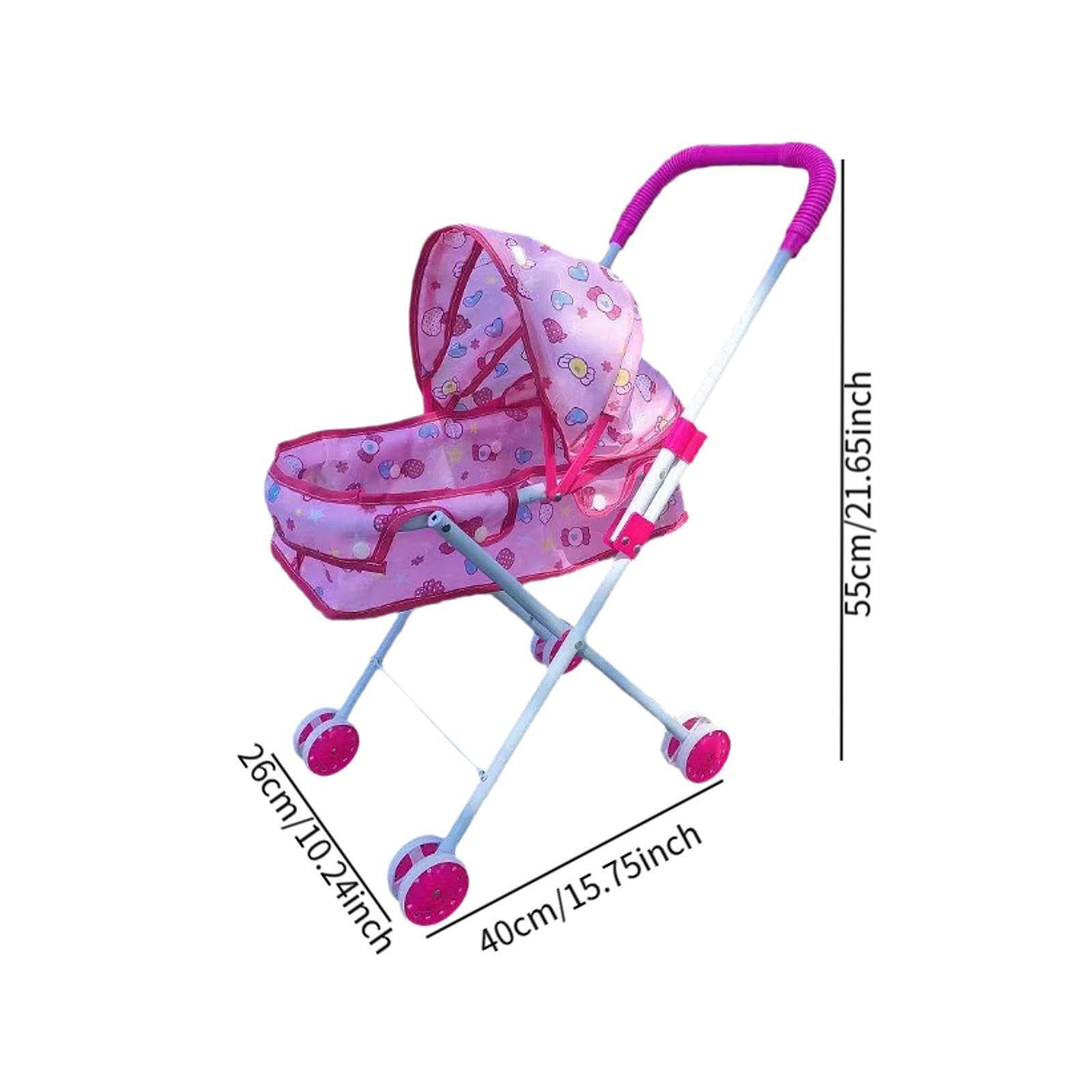 Mini passeggino giocattolo interattivo giocattoli di finzione passeggino di simulazione per giochi di ruolo attività di apprendimento giocattoli di
