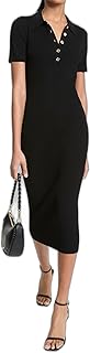 Michael Kors Women's Short Sleeve Midi Polo Dress