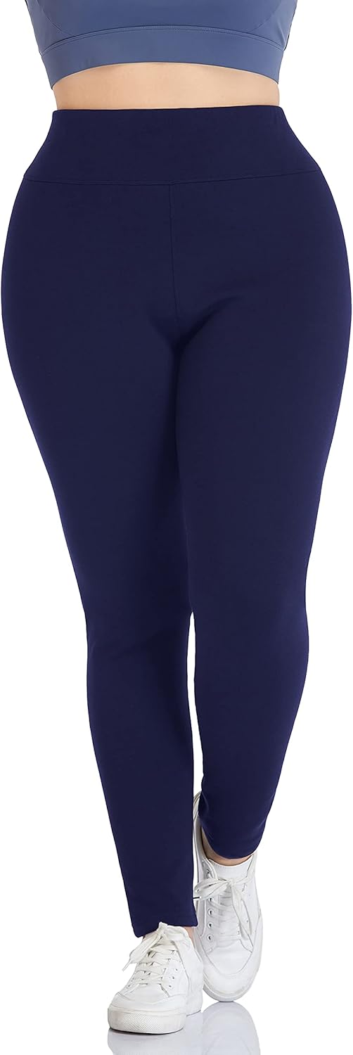 ZERDOCEAN Women's Plus Size High Waist Fleece Lined Leggings Winter Thermal Workout Yoga Pants - Image 2