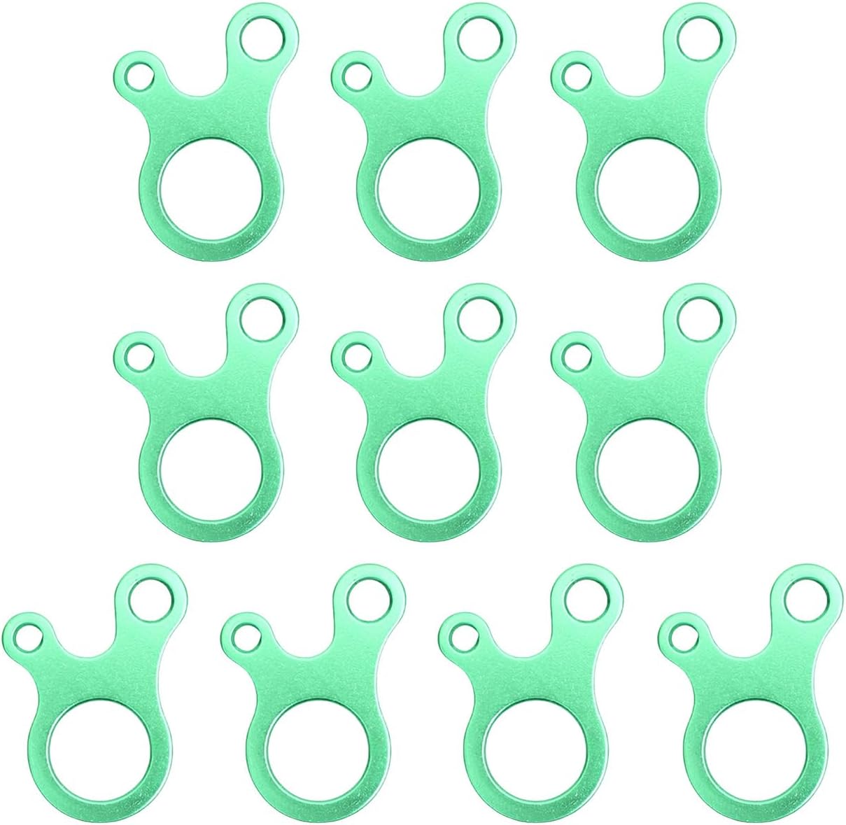 Camping Gear, 10Pcs Camping Cord Tensioners 3 Hole Guyline Cord Adjuster Quick Fast Knot Rope Buckle Resistance Regulator Buckle