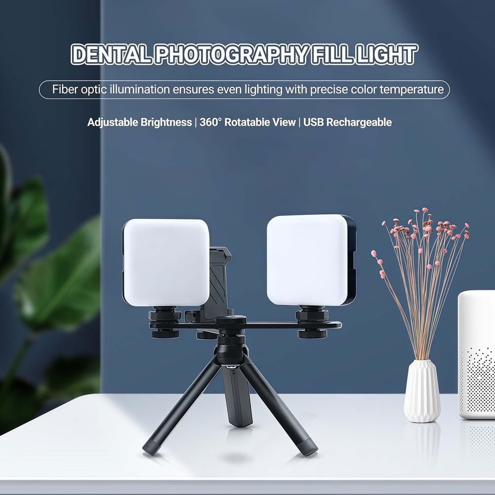 Dental Photography Aid - Supplemento luminoso di riempimento per fotocamere cellulari, ideale per cosmetologia e fotografia macro di prodotti