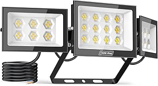 Sararoom Projecteur LED Ext&eacute;rieur 100W Avec 3 T&ecirc;tes D