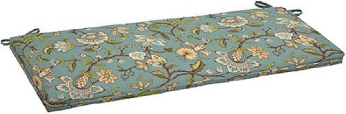 Comfort Classics Outdoor Bench Cushion with Single Welt 46 x 17 x 2.75 in Polyester Fabric Blue Jacobean Inc.