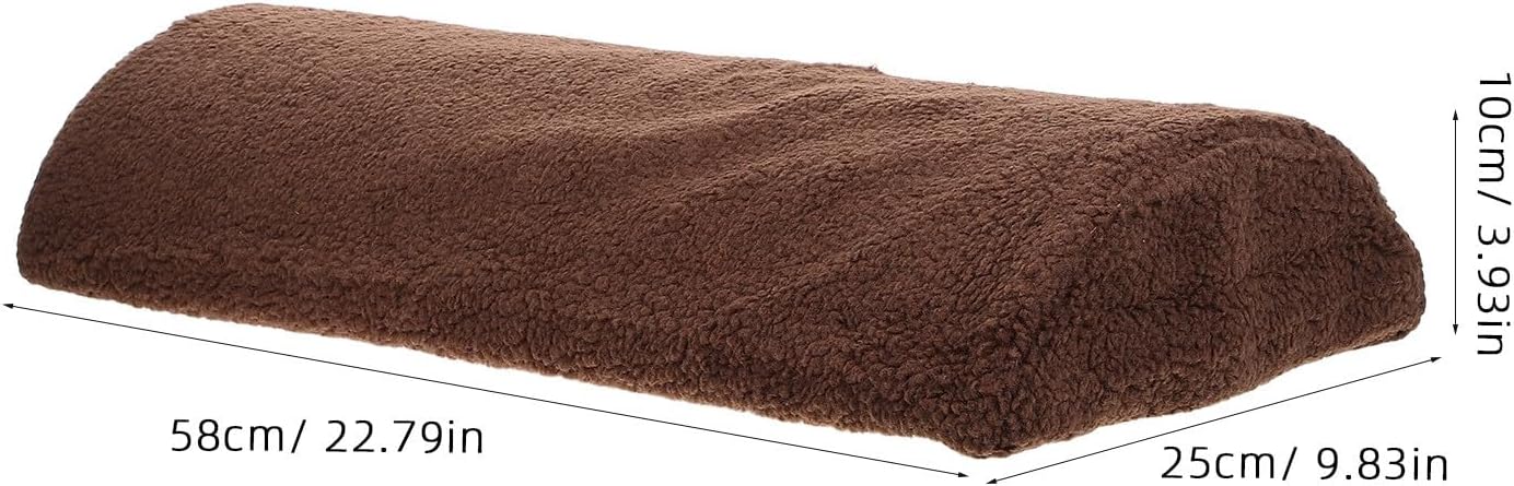Ergonomic Semi-Circular Memory Foam Footrest Cushion for Recliner Chair and Garden Lounger, Plush Material for Long Term Comfort and Universal Compatibility, 1pcs Brown Pad