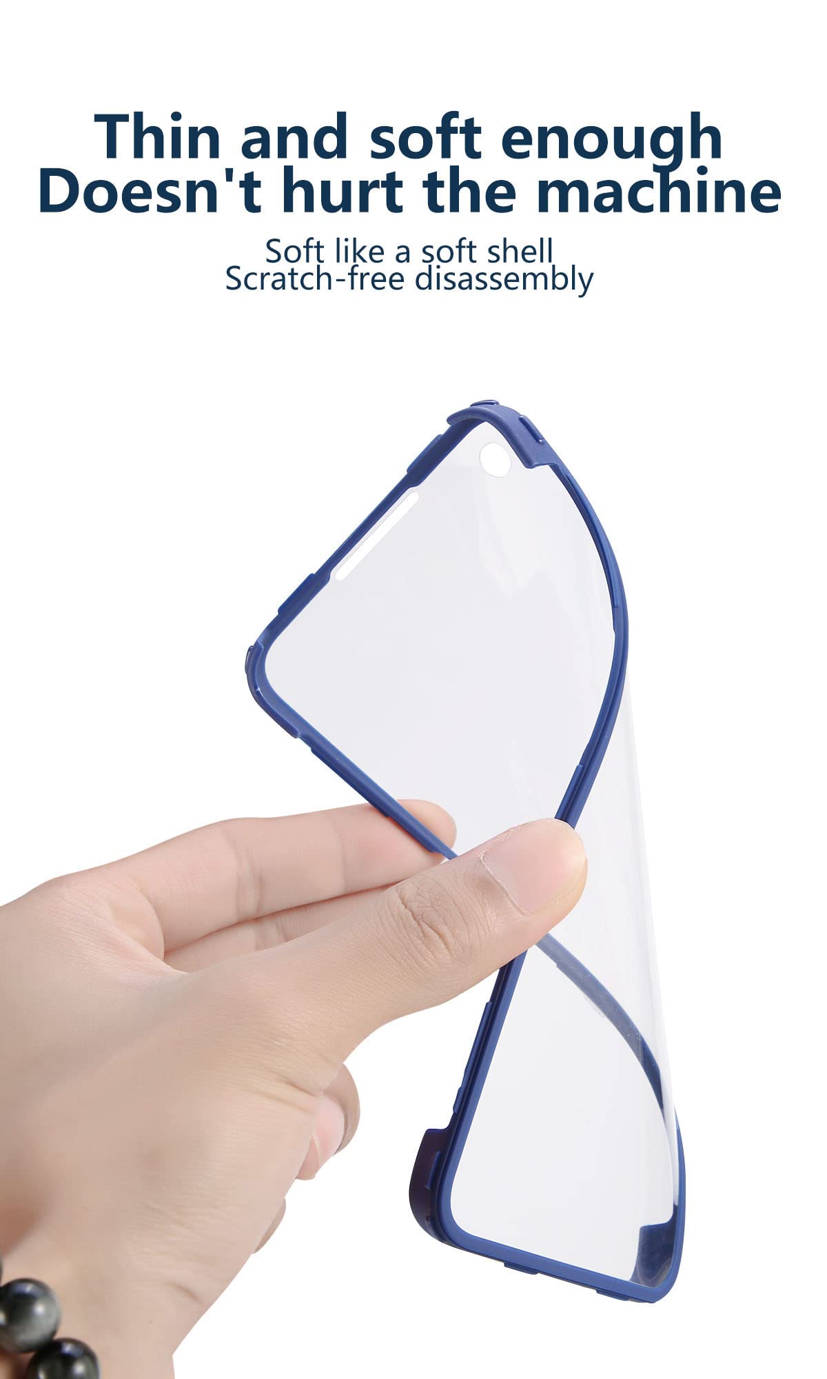 HAOYE Cover per OPPO A74 5G / A54 5G con Girevole Anello, Traslucido Custodia con Supporto Magnetico Auto, Silicone TPU e PC Doppio Strato Protettiva
