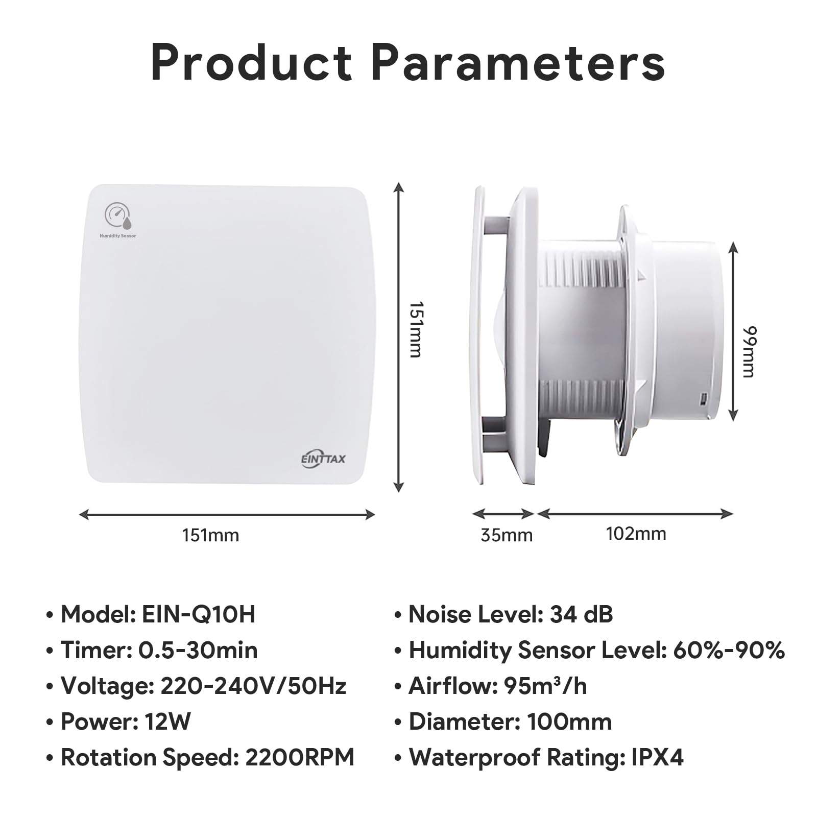 VENT-AXIA Badkamerventilatoren Mute 100 TN / Stille Badkamerventilator Met Timer 8000001233 VENT-AXIA Badkamerventilatoren Mute 100 TN / Stille Badkamerventilator Met Timer 8000001233