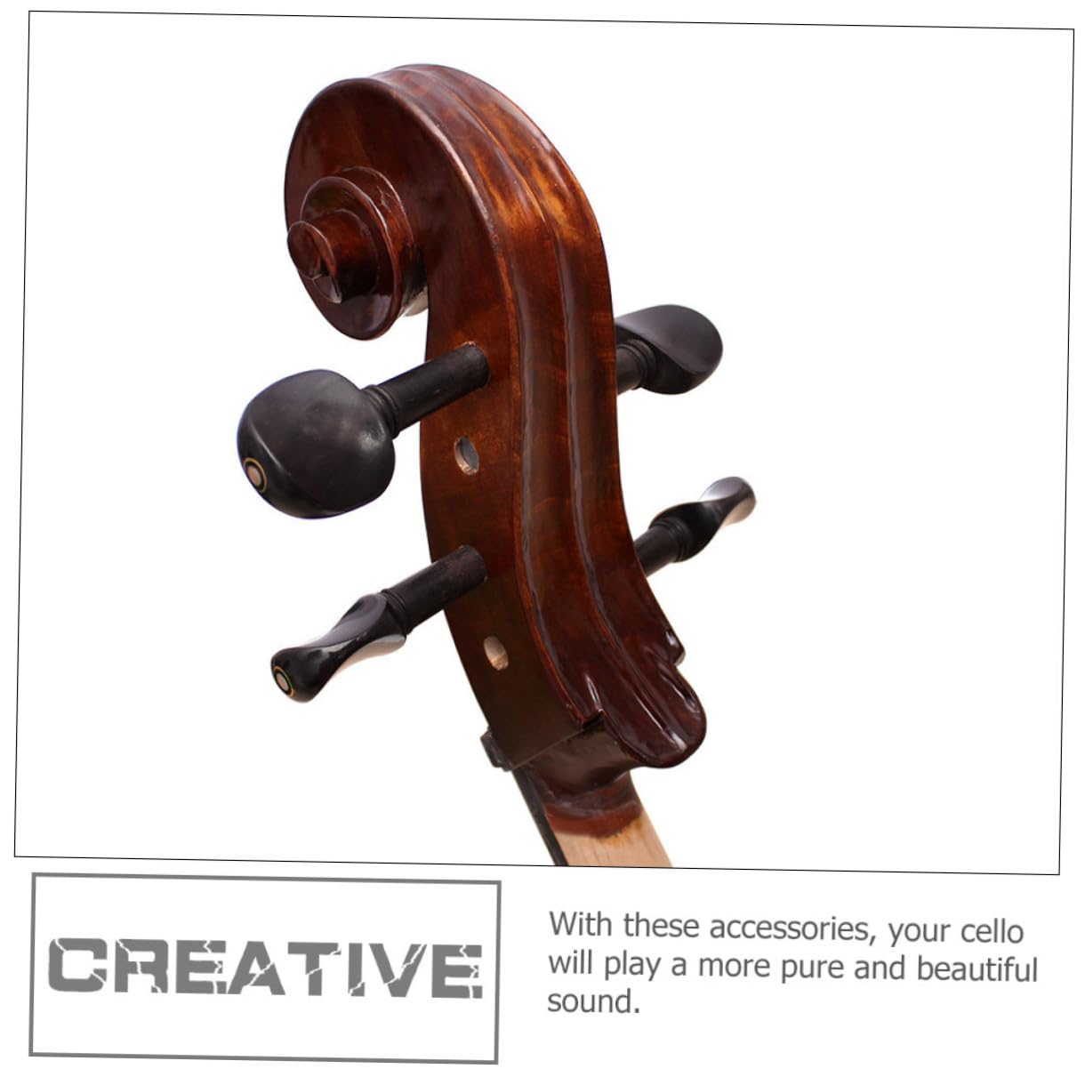 Ebenholz-cello-werkzeugset mit Zugleine und Beschlagset Saiten und Ersatzteilen für Cello-wartung Robust und Langlebig für Verschiedene Cellos Zufällige Farbe